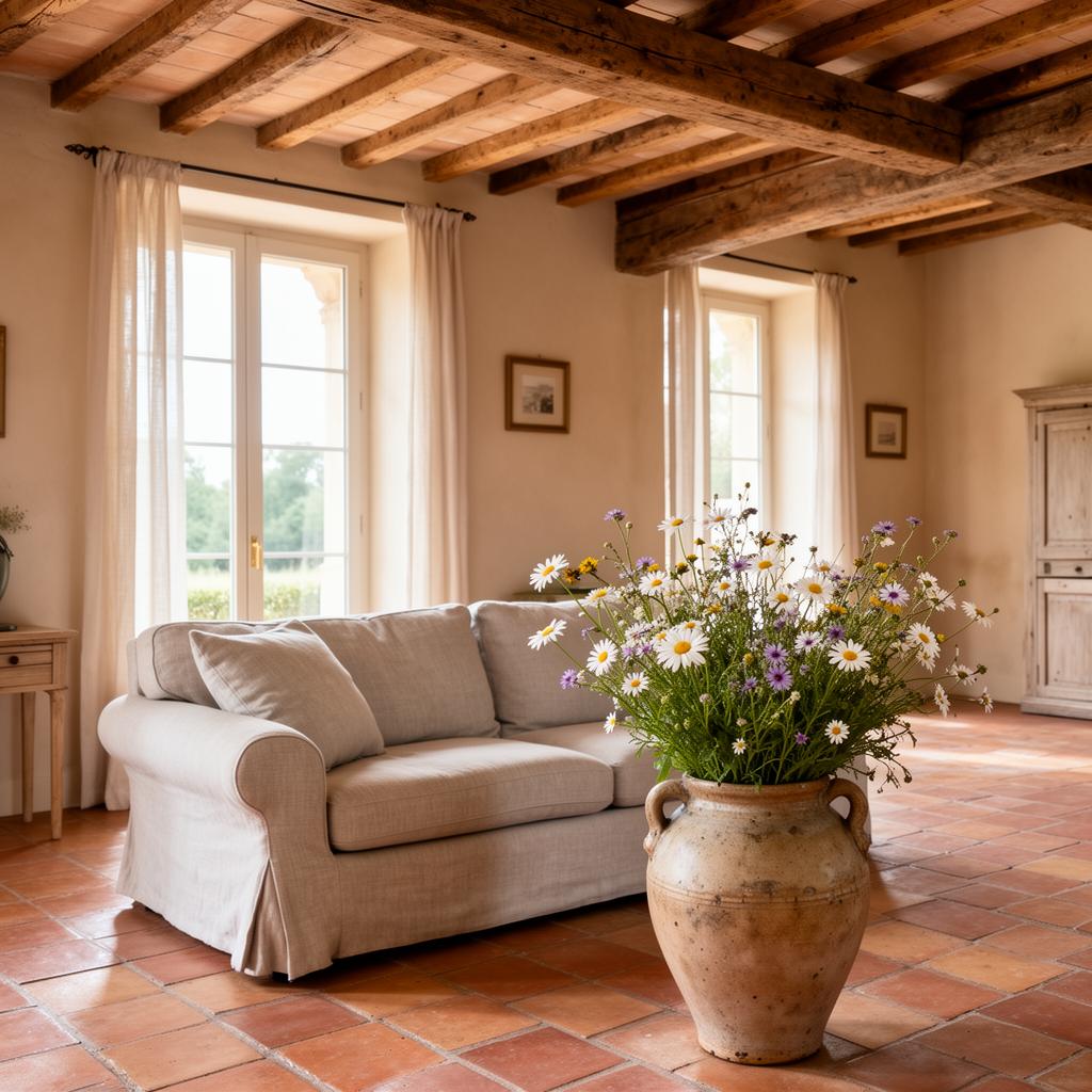 Intérieur d'une maison de campagne en Dordogne